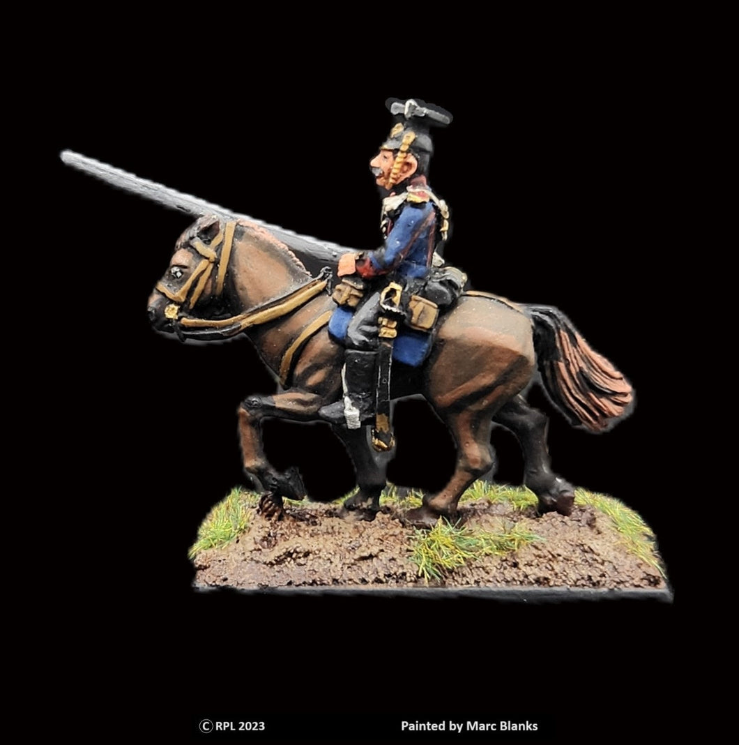 59-4032/48-0487:  Victorian Prussian Cavalryman, Weapon Lowered [rider and mount]