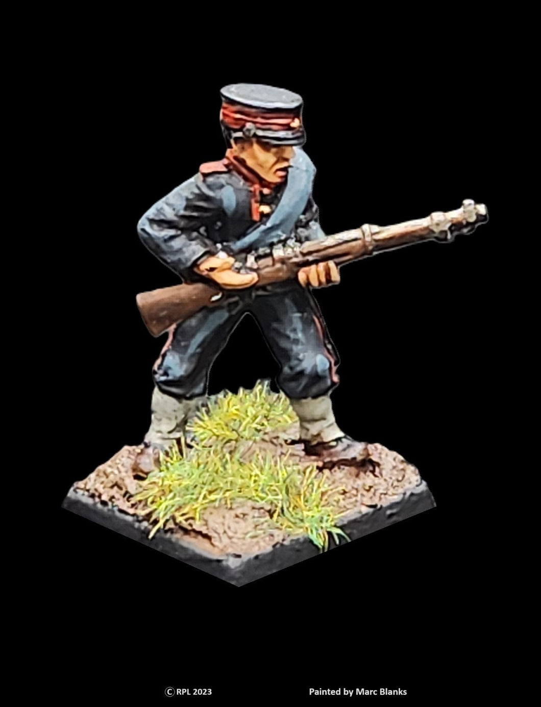 59-5001:  Victorian Japanese Rifleman, At Ready, Rifle Forward
