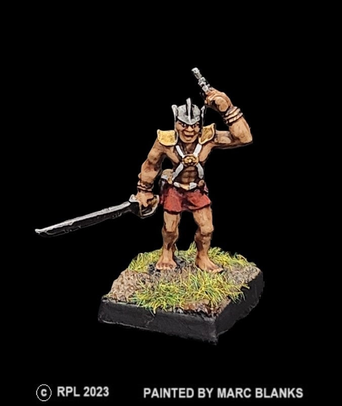 59-9013:  Earthman Renegade with Sword and Pistol Raised