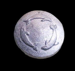 97-0166:  Round Shield, Dolphin Icons