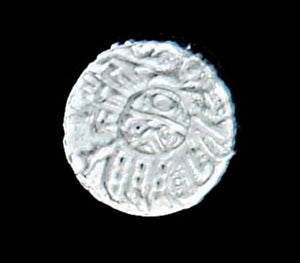 97-0196:  Round Shield. Totem Face [x12]