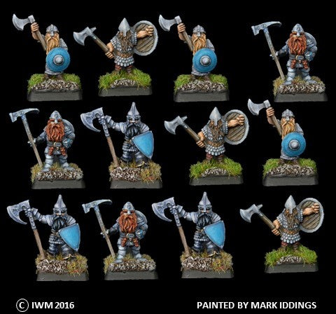 98-1204: Dwarf Warriors with Axes [12]