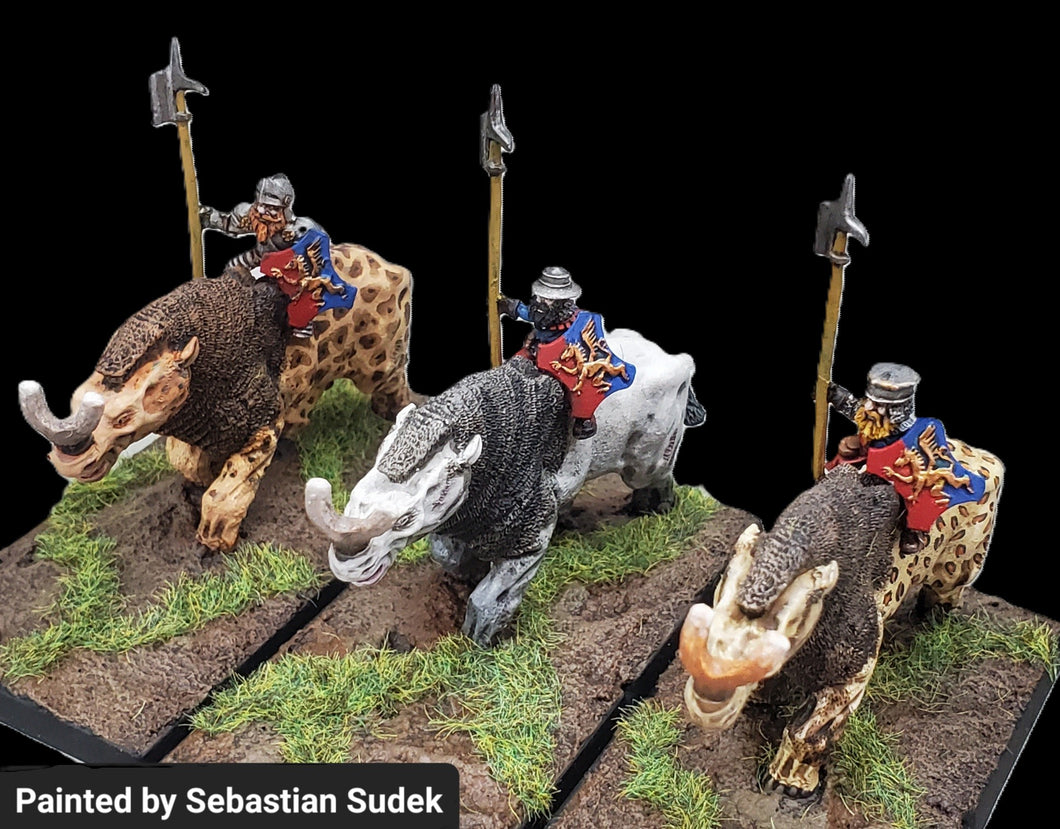 98-1271: Dwarf Brontotherum Cavalry [3]