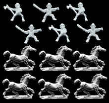Load image into Gallery viewer, 98-1350: Halfling Fast Cavalry with Axes and Clubs [6]
