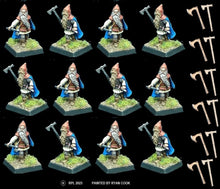 Load image into Gallery viewer, 98-2914:  Dwarf Light Infantry with Axes [12]
