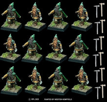Load image into Gallery viewer, 98-2916:  Dwarf Light Infantry with Hammers [12]
