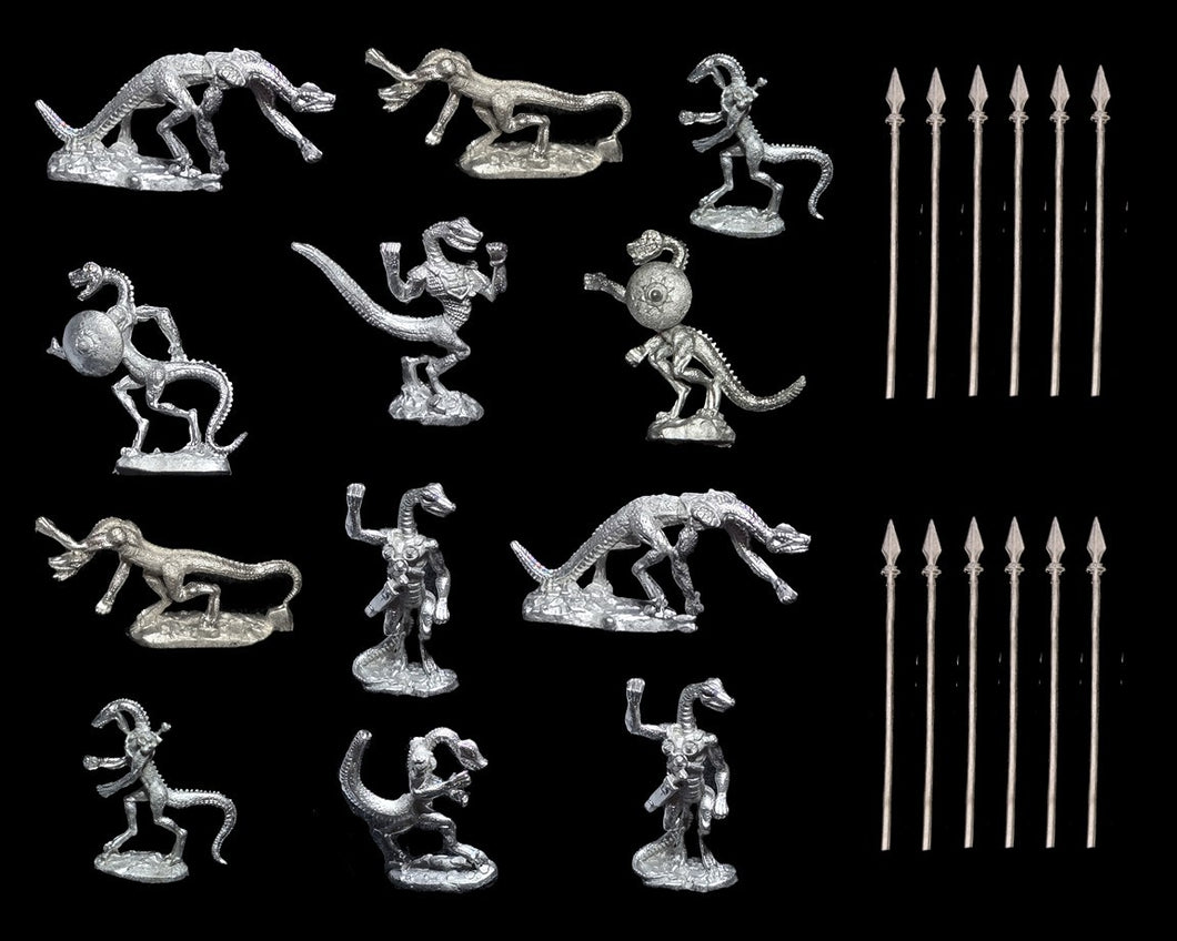 99-5003:  Reptiliad Warriors with Spears [12]