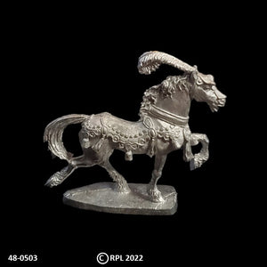 48-0503:  Elf Horse, Ornate Barding