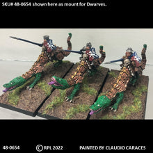 Load image into Gallery viewer, 48-0654:  Land Dragon IV, Scaly Hide, Head Lowered [Saddled]
