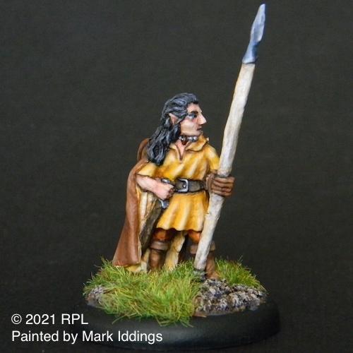 49-0805:  Sentinel - Wood Elf with Spear in Reserve