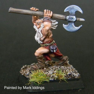 50-0137:  Dwarf Berserker, Charging with Weapon Overhead