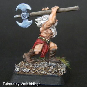 50-0137:  Dwarf Berserker, Charging with Weapon Overhead