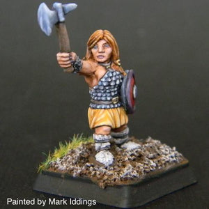 50-0147:  Dwarf Shieldmaiden I, with Axe