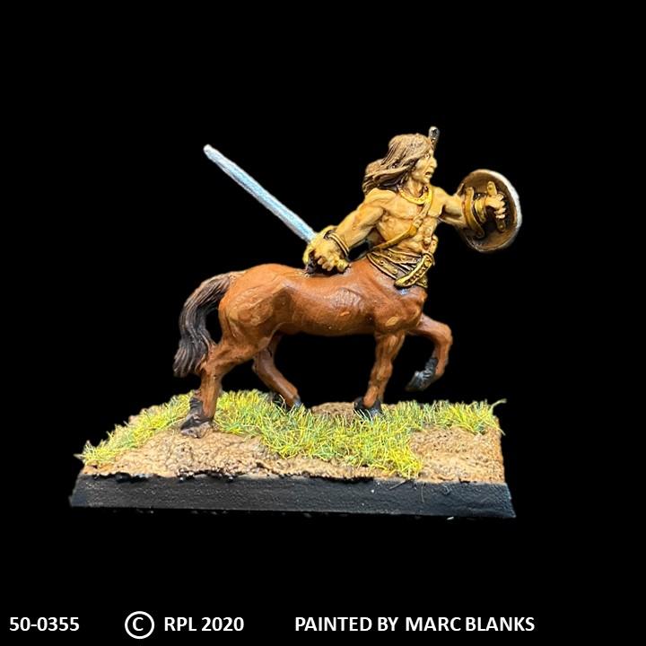 50-0355:  Centaur with Sword and Round Shield
