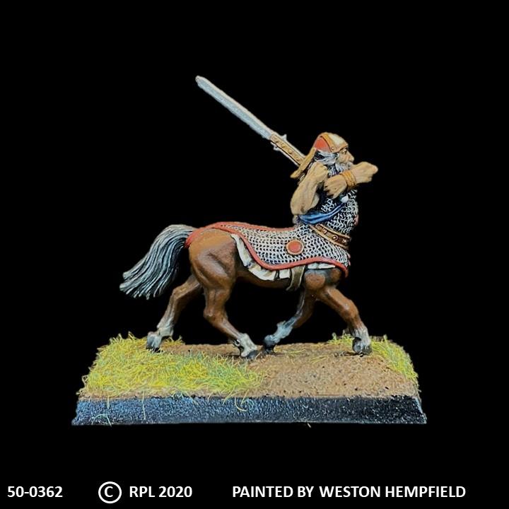 50-0362:  Armored Centaur with Great Sword, in Chainmail