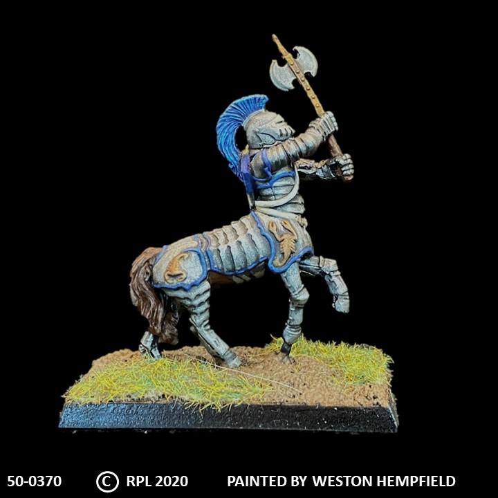 50-0370:  Heavily Armored Centaur with Great Axe