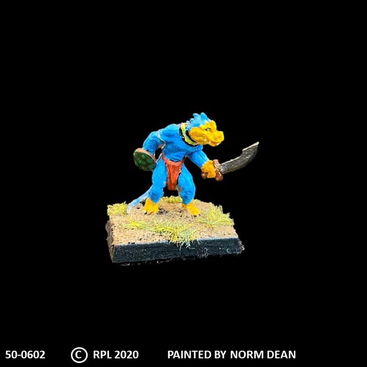 50-0602:  Lizardman with Sword and Buckler