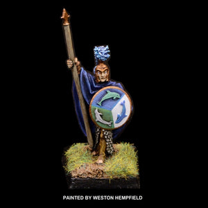 50-0060:  Elf Warlord with Spear and Round Shield