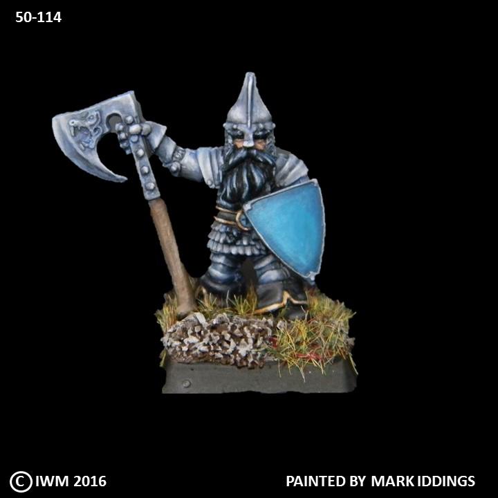 50-0114:  Dwarf Axeman IV, with Heater Shield