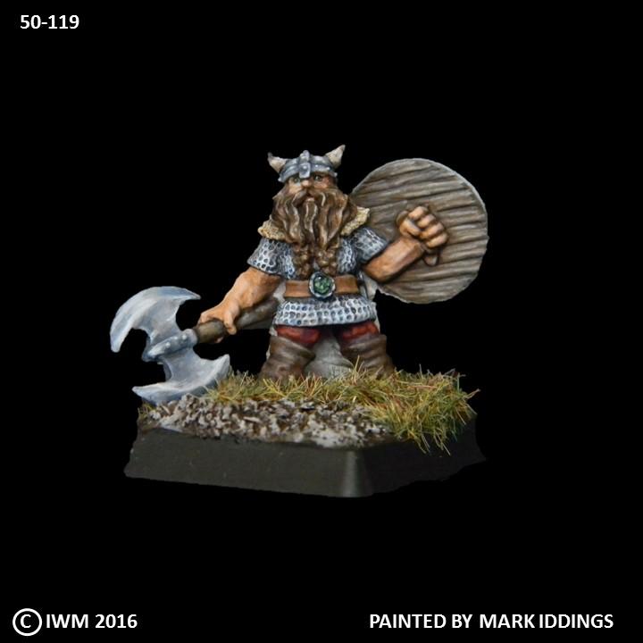 50-0119:  Elite Dwarf Axeman III, with Shield