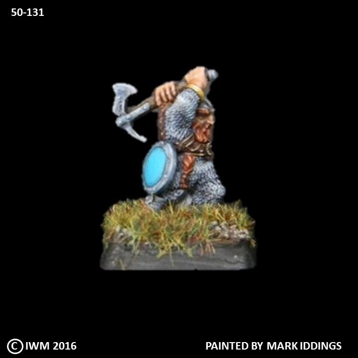 50-0131:  Dwarf Miner Swinging Mattock Overhead