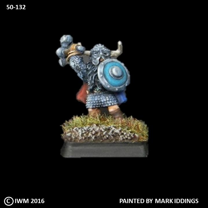 50-0132:  Dwarf Miner with Hammer and Shield