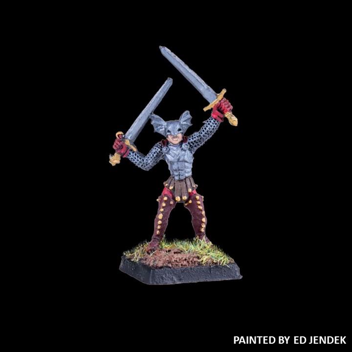 51-0503:  Chaos Acolyte with Two Swords, and Winged Helmet