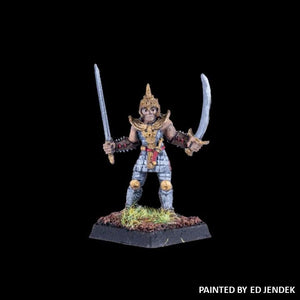51-0504:  Chaos Acolyte with Two Swords, and Spiked Helmet