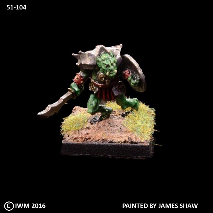 51-0104:  Orc Warrior with Sword, Armored, Shield
