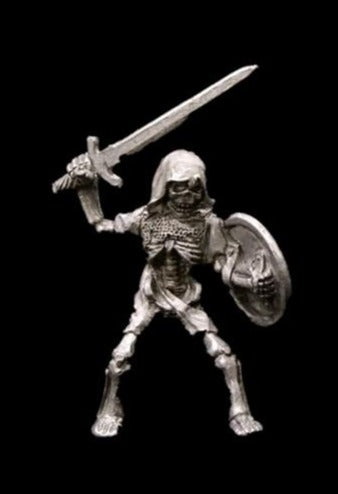 51-0446:  Skeleton Horseman with Sword, Hooded
