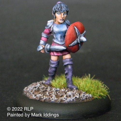 52-0010:  Female Adventurer with Sword and Round Shield III