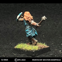 Load image into Gallery viewer, 52-0064:  Female Adventurer with Mace, Charging
