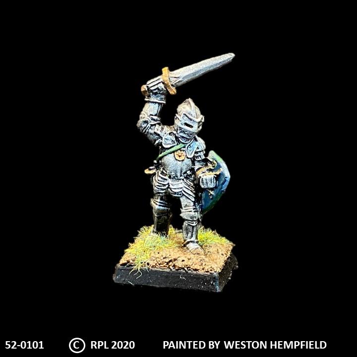 52-0101:  Foot Knight with Sword and Heater Shield I
