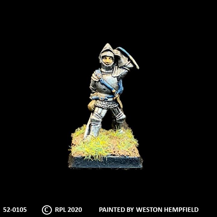 52-0105:  Foot Knight with Sword and Heater Shield V
