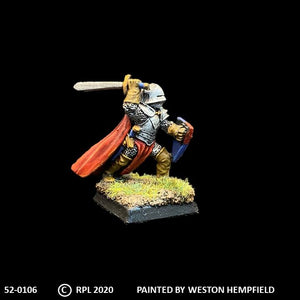 52-0106:  Foot Knight with Sword and Heater Shield VI