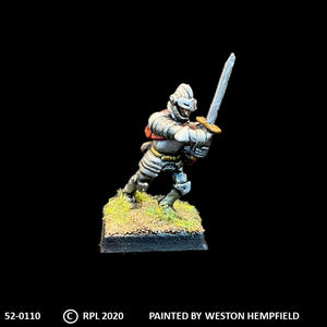 52-0110:  Foot Knight with Sword and Heater Shield X