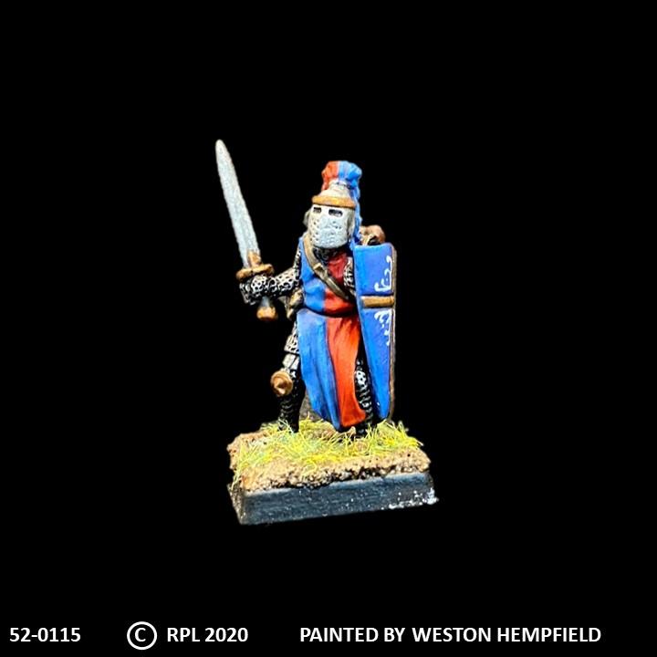 52-0115:  Foot Knight with Sword and Kite Shield II