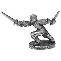 52-0203:  Militia with Two Swords, Lunging