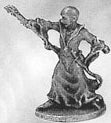 52-0522:  Sorcerer Casting with Staff, Bald Head