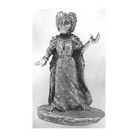 52-0651:  Priestess With Headdress, Left Hand Raised