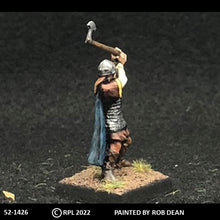 Load image into Gallery viewer, 52-1426:  Avalon Men-at-Arms Swinging Great Axe, in Scale Armor and Cape
