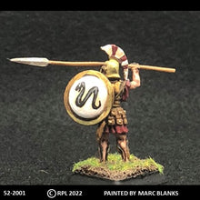 Load image into Gallery viewer, 52-2001:  Hoplite, Plumed Helmet, Spear Raised at Shoulder
