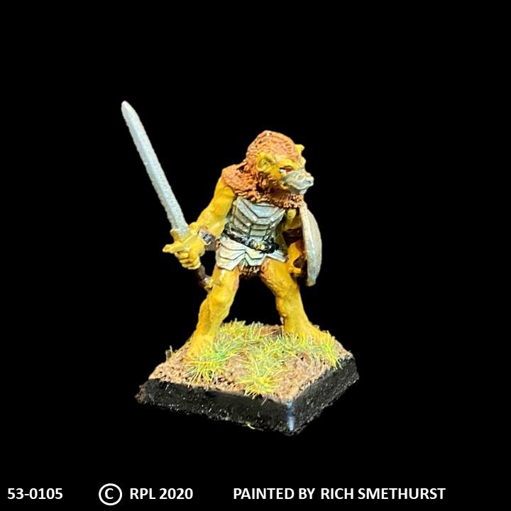 53-0105:  Gnoll with Sword and Shield