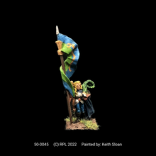 Load image into Gallery viewer, 50-0045:  Elf Standard Bearer, Helmet Removed (Chariot Command)
