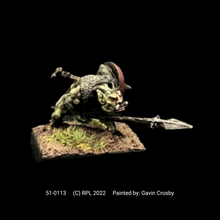 Load image into Gallery viewer, 51-0113:  Orc Warrior with Spear Lowered II
