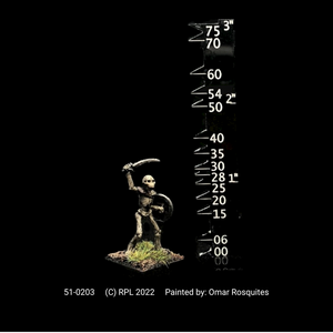 51-0203:  Unarmored Skeleton with Sword and Shield III