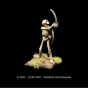 51-0202:  Unarmored Skeleton with Sword and Shield II