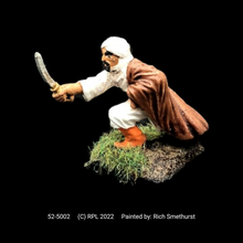 Load image into Gallery viewer, 52-5002:  Desert Warrior Swordsman Advancing, Cloaked
