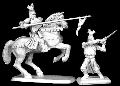 Figurine Knight + Footman Ral Partha - Occasion - Miniature Jeu De Rôle Fantasy