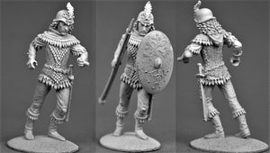 TMM-8002 Wood Elf Spearman in chainmail w/ plates
